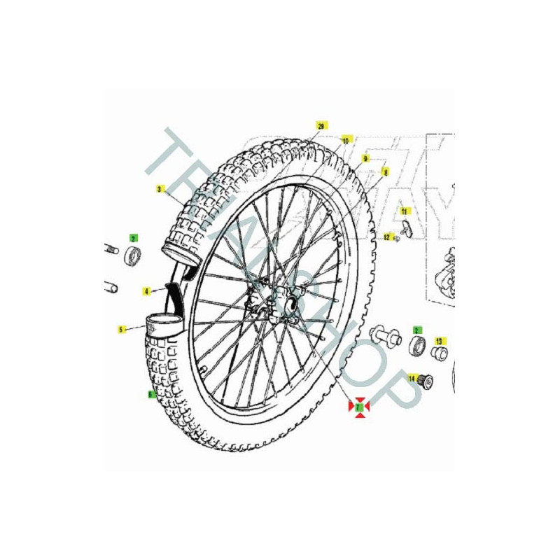 Protezione disco freno anteriore Gas Gas Txt Pro 2004-2005-2006