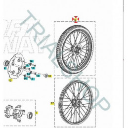Ruota anteriore completa Gas Gas Txt Racing 2015