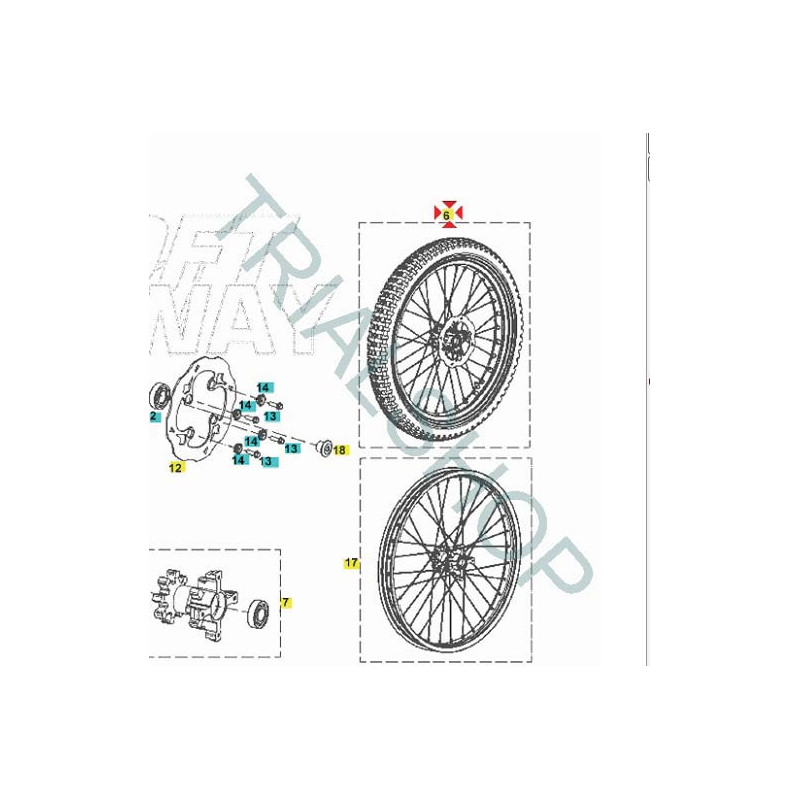 Ruota anteriore completa Gas Gas Txt Racing 2015