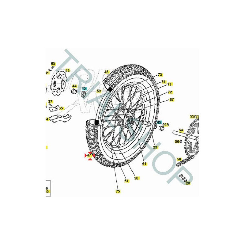 RUOTA CPL.POST.2011/2013 C. TITANIO