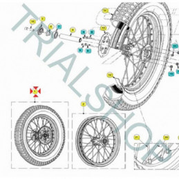 Ruota posteriore completa Gas Gas Txt Racing, Contact