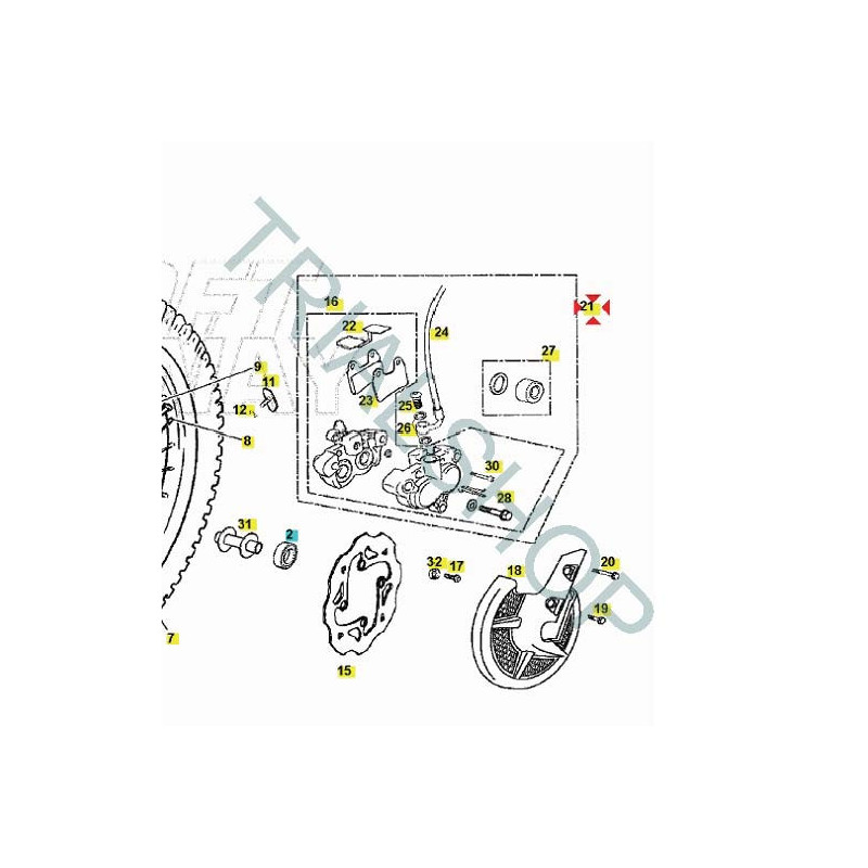 Tubo freno anteriore Gas Gas Txt Raga, Racing, Pro, Contact