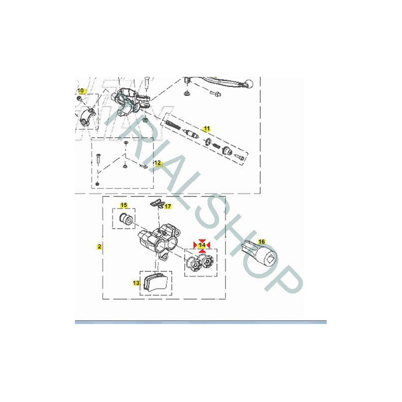 Tappo pinza freno anteriore Gas Gas TXT Replica Factory, Racing