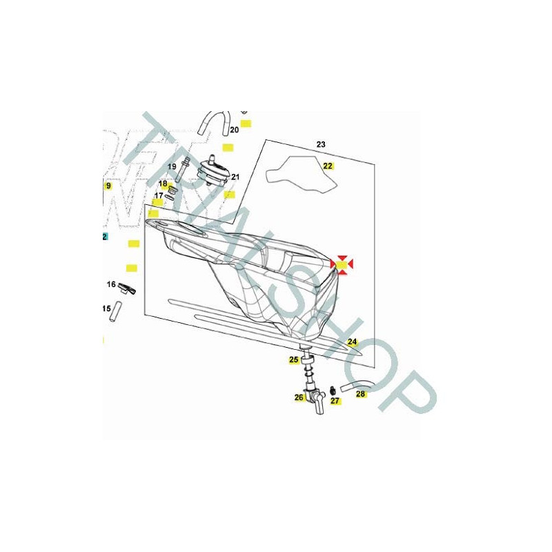 Serbatoio carburante Gas Gas Txt Factory, N.H., Racing
