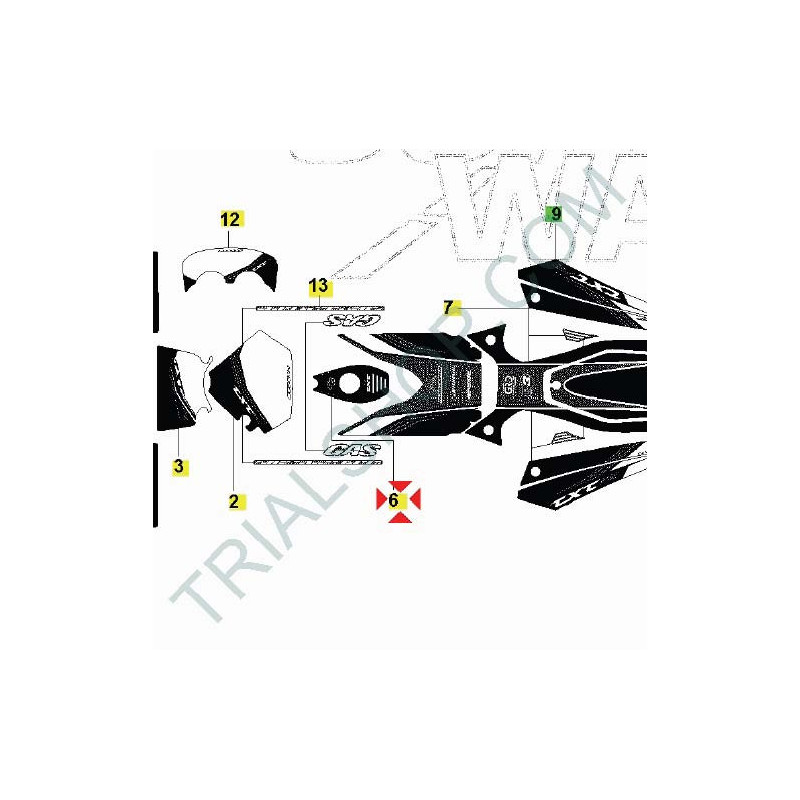 KIT ADESIVI SERBATOIO TXT RACING 2011