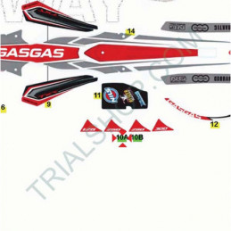 Adesivo cilindrata Dx 280cc Gas Gas Txt Racing 2016-2017