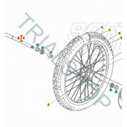 Perno ruota anteriore Gas Gas Txt N.H.,80cc 2015