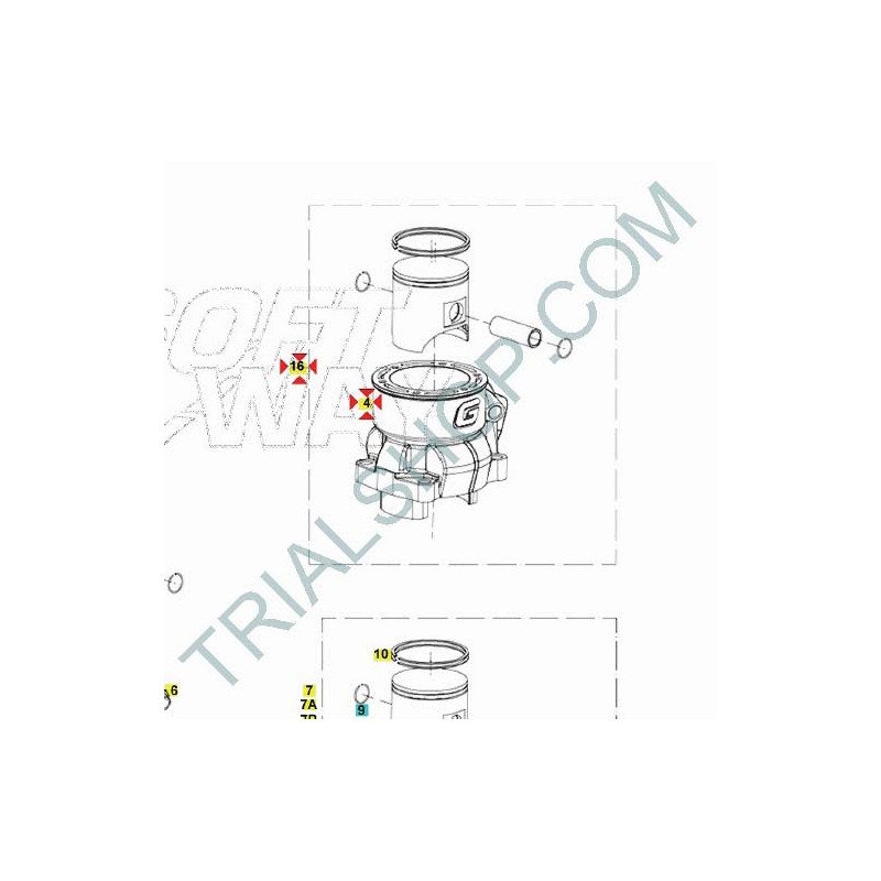 Cilindro completo Gas Gas Txt N.H.80cc 2015