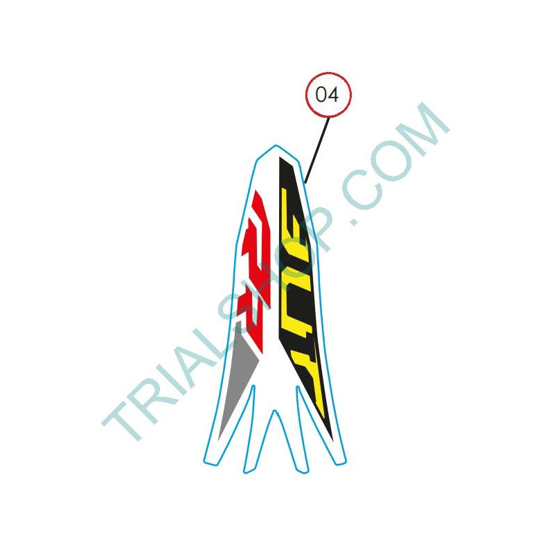 Adesivo Parafango Anteriore TRS RR 2017-2018