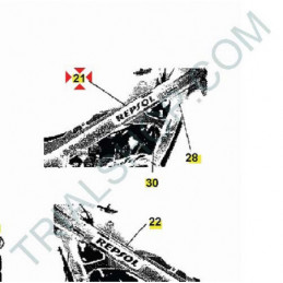 ADESIVO TELAIO DX COTA REPSOL 2005/2006