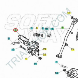 Pedana destra Montesa Cota 4RT, 4RT Racing