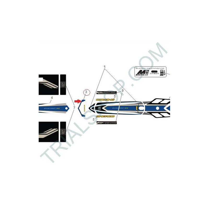 ADESIVO FARO ANTERIORE 2011