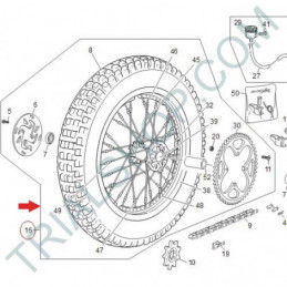 ruota post 125 TR dorata