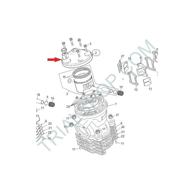 testa cilindro 11TR 250CC