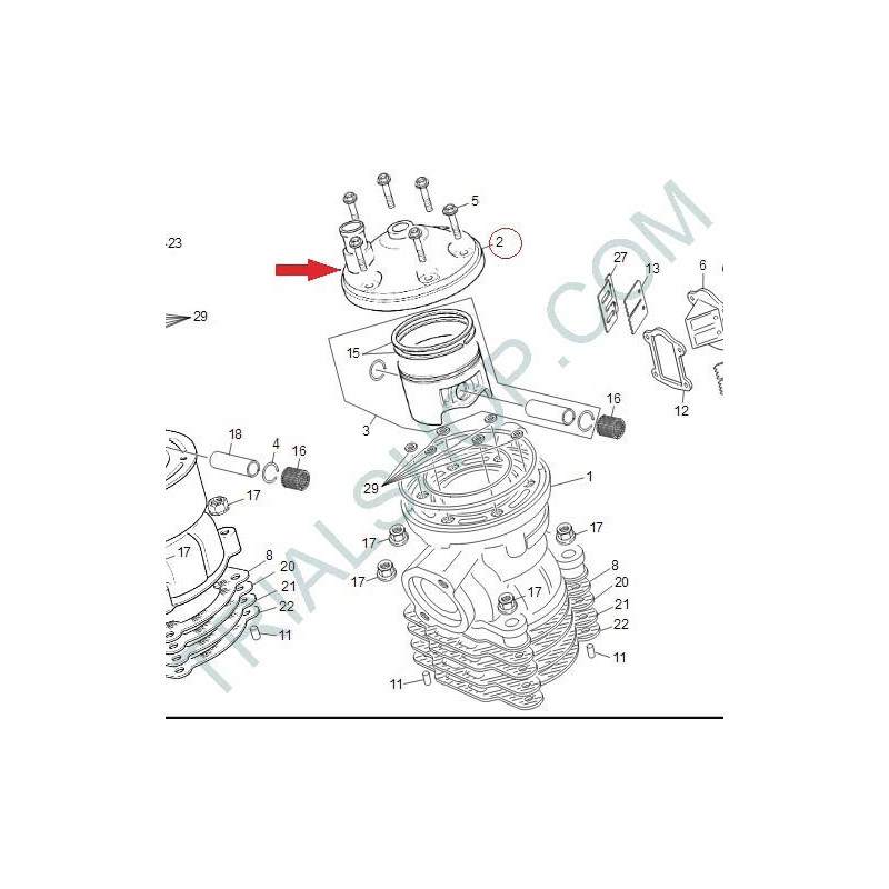 testa cilindro 11TR 300CC