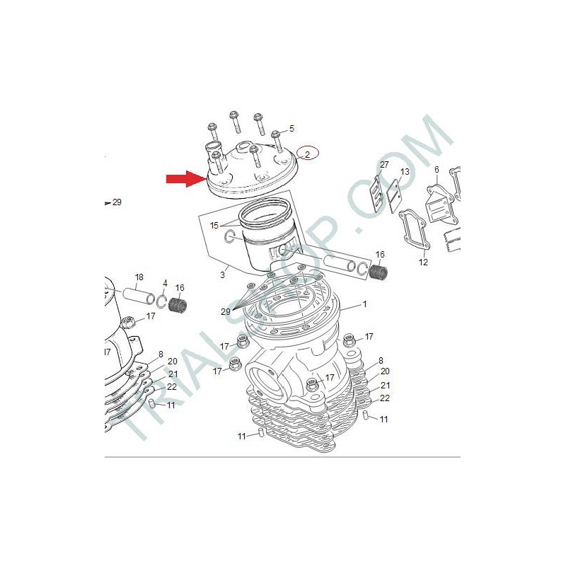 testa cilindro 11TR 125cc