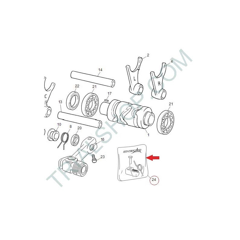 kit riparazione pedalina cambi
