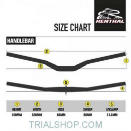 Manubrio Fatbar Ø 28.6MM piega 5.0 Renthal