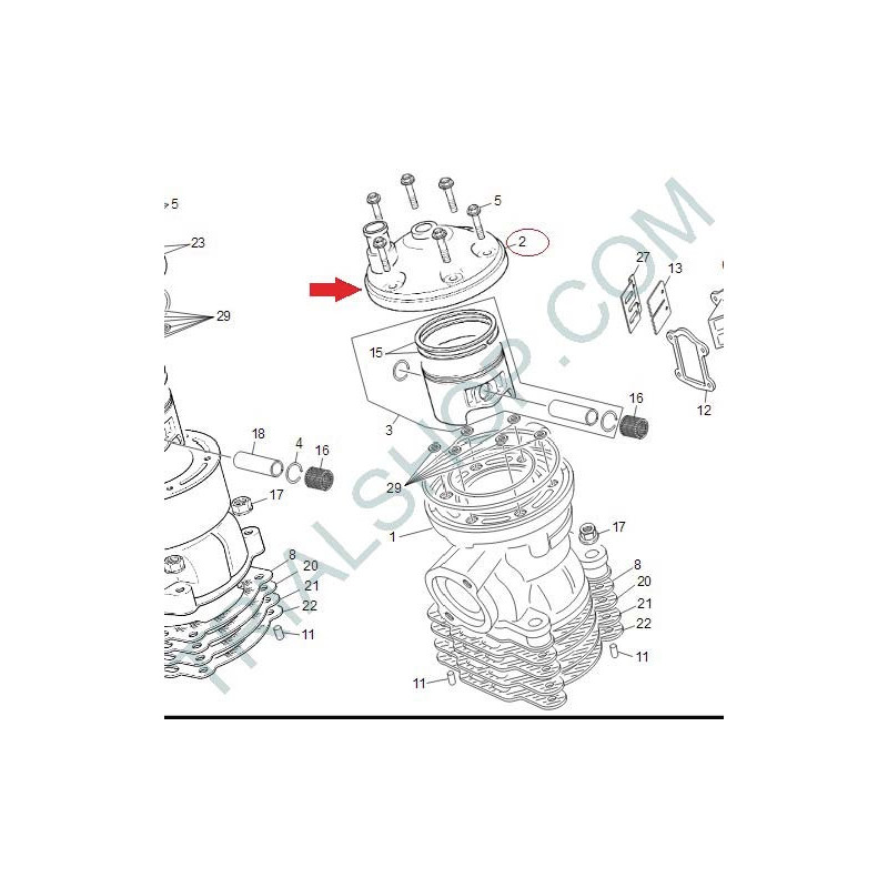 testa cilindro 11TR 125CC