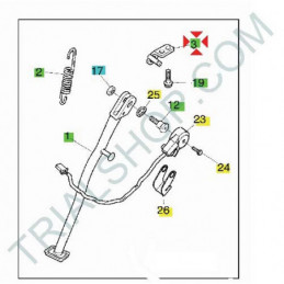 Supporto cavalletto laterale Montesa Cota 4RT, 4RT Racing, 300RR