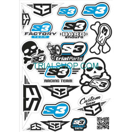 Logo Stickers S3 Nero