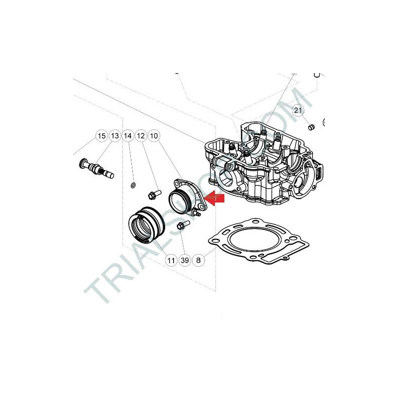 Raccordo carburatore completo Beta Rev, Evo 4T ’08- ’18