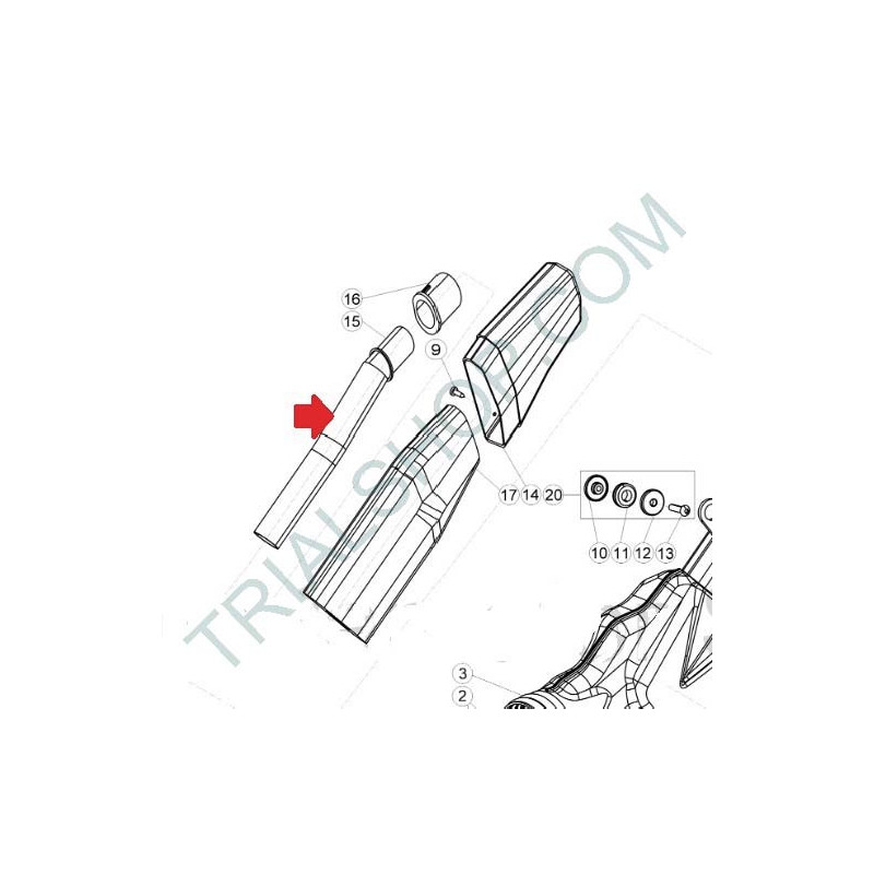 TUBO DI USCITA 125cc