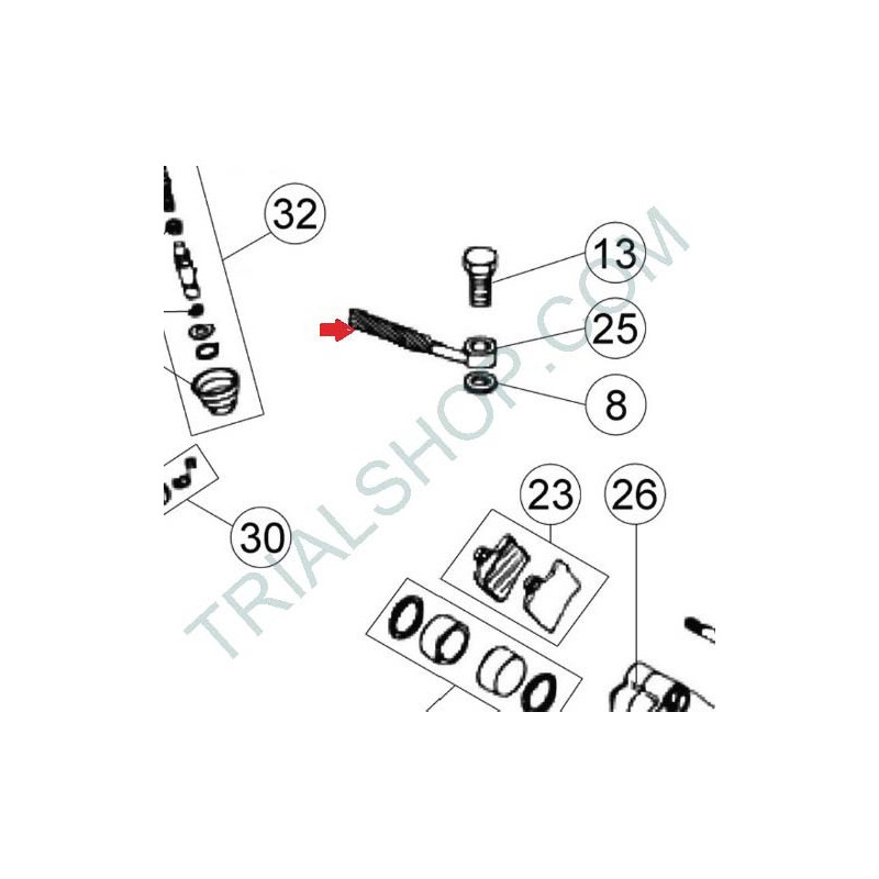 Tubo freno posteriore Beta Rev/Evo 80