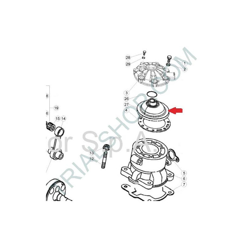 CAMERA DI COMB.125CC D.54 EVO-2T