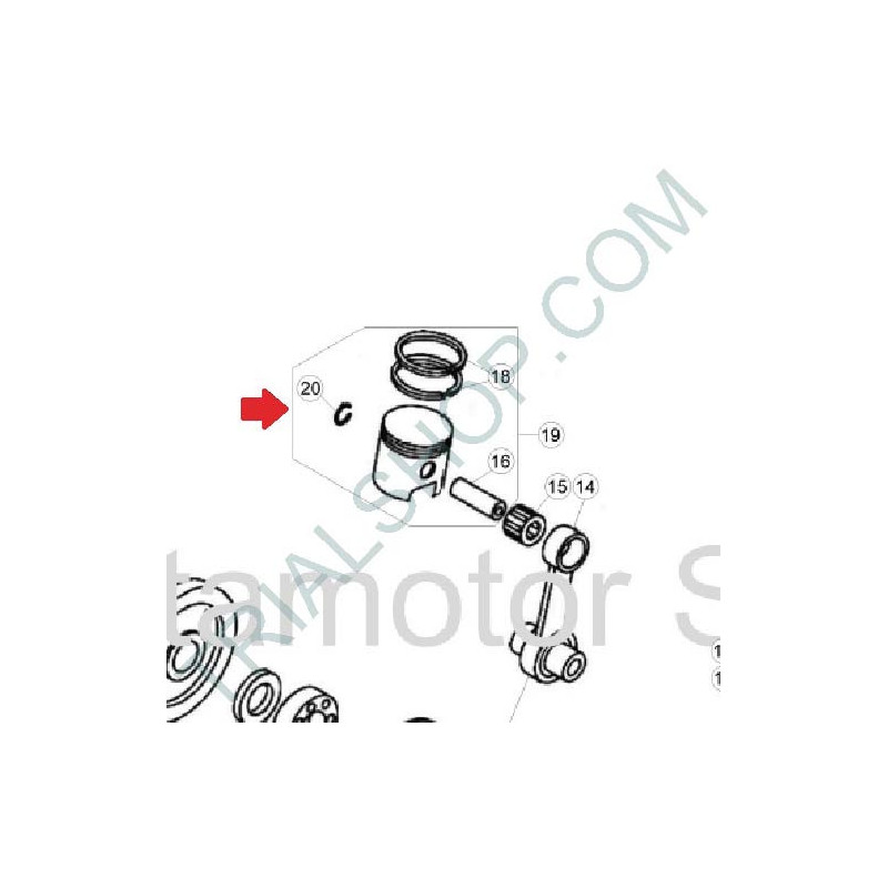 Pistone D.64 Beta Rev 200cc 05-08, Evo ’09-’15