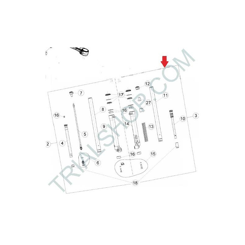 GAMBA FORCELLA SINISTRA125-200CC