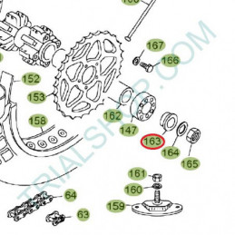 Distanziale mozzo ruota posteriore Rev 50 Evo 80 lato corona