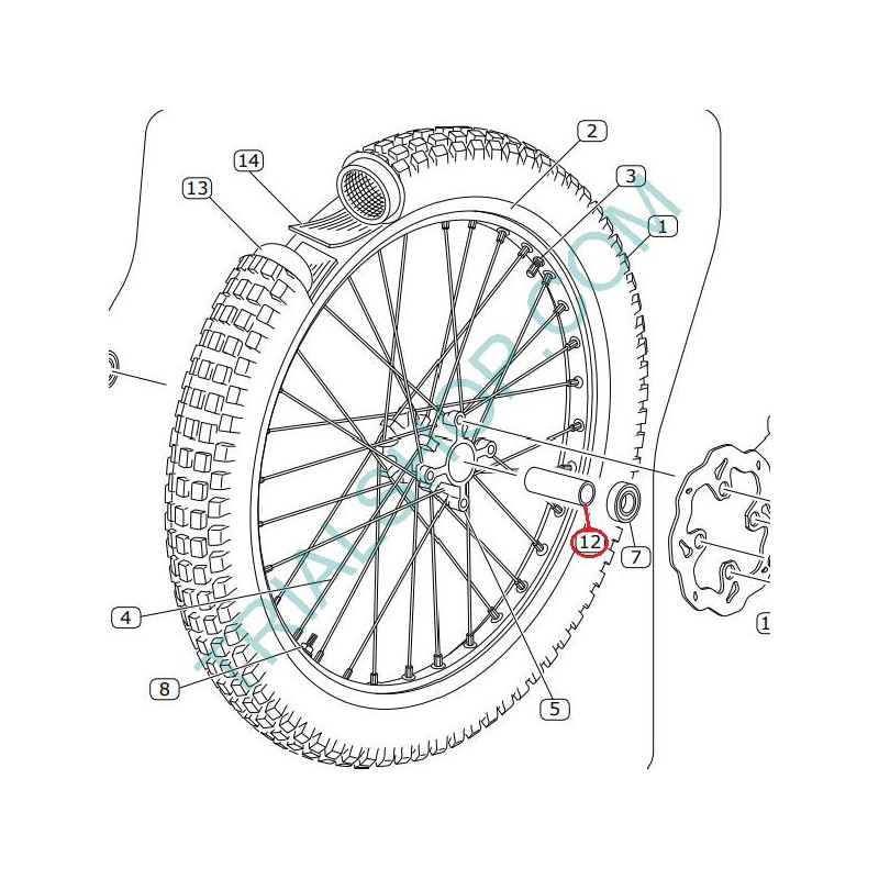 INTERIOR FRONT HUB CAP