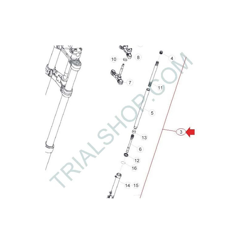 GAMBA DX COMPL.FORCELLA 15 EVO 80