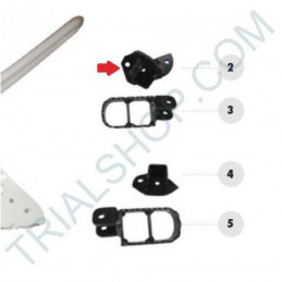 Supporto SX pedana Beta Minitrial E16 ( nero)