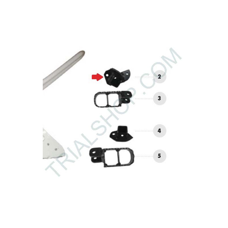 Supporto SX pedana Beta Minitrial E16 ( nero)