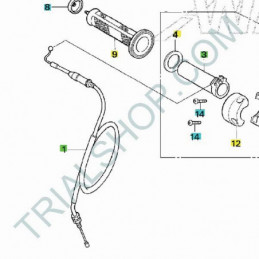 Cavo gas Montesa Cota 4RT ’05-’06