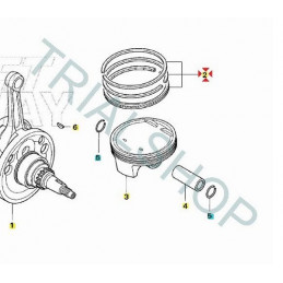 Serie segmenti pistone Montesa Cota 4RT