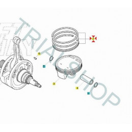 Serie segmenti pistone Montesa Cota 4RT Racing, 4Ride