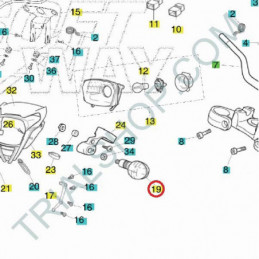 Lampeggiatore anteriore SX Montesa Cota 4RT, 4RT Racing, 300RR, 4Ride