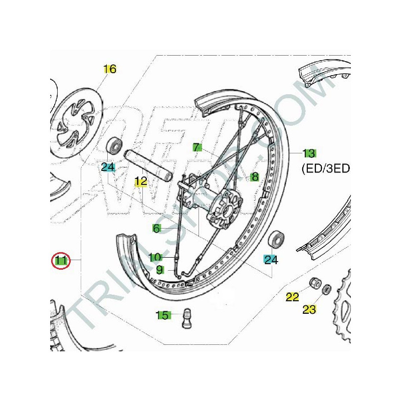Ruota posteriore Montesa Cota 4RT, 4RT Racing