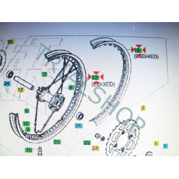 Cerchio ruota posteriore Montesa Cota 4RT, 4Rt Racing, 4Ride