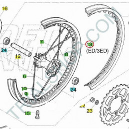 Cerchio ruota posteriore Montesa Cota 4RT, 4RT Racing
