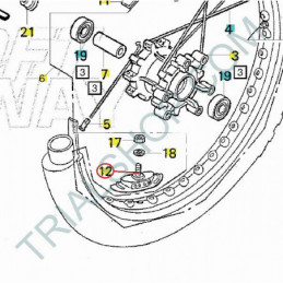 Fermacopertone ruota anteriore Montesa Cota 315 , 4RT, 4RT Racing, 300RR