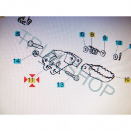 Supporto pedana SX Montesa Cota 4RT, 4RT Racing, 300RR