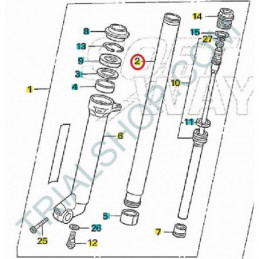 Stelo forcella SHOWA DX Montesa Cota 4RT, 4RT Racing