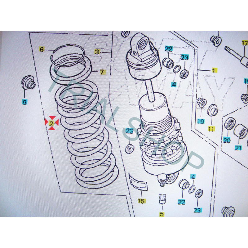 MOLLA AMMORTIZZATORE POSTERIORE COTA R 315 ’97-’04