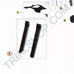Pprotezioni forcella Montesa Carbonio ( coppia )4RT , 4Rt Racing