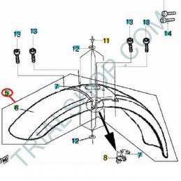 Parafango anteriore completo Montesa Cota 315 2002