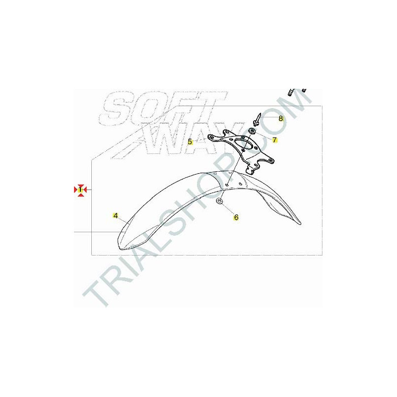 Parafango anteriore completo Montesa Cota 300RR 2016